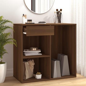 vidaXL Cosmeticakast 80x40x75 cm bewerkt hout bruin, Huis en Inrichting, Verzenden, Nieuw