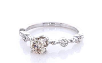 Zonder minimumprijs - Ring - 14 karaat Witgoud - 0.63ct. tw., Handtassen en Accessoires, Ringen, Nieuw