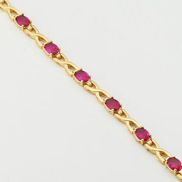Zonder minimumprijs - Armband 18-karaats goudlaag, Zilver, Nieuw
