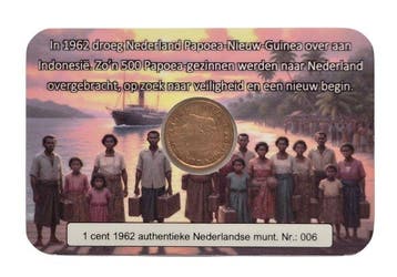 Nederland. Juliana. Coincard Het laatste koloniale