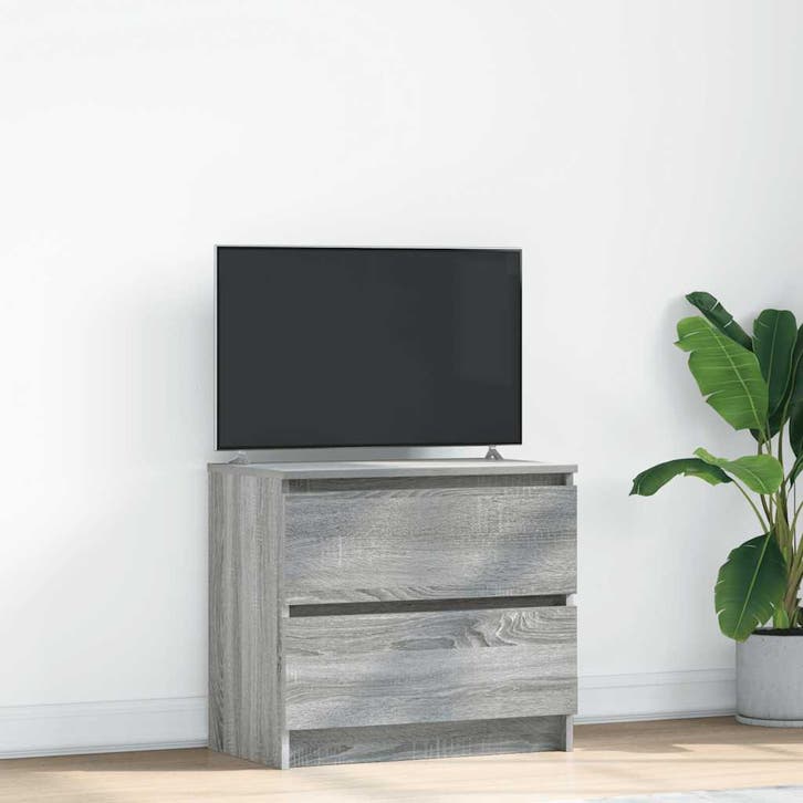 vidaXL Tv-meubel 60x35x54 cm bewerkt hout grijs sonoma, Huis en Inrichting, Kasten |Televisiemeubels, Nieuw, Verzenden