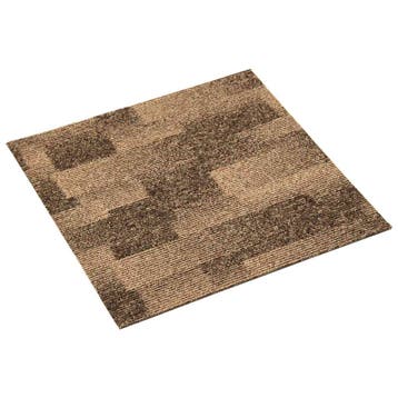 vidaXL Vloerkleed 20 st Bruin 50 x 50 cm PP Laagpolig, Verzenden