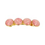 Haarspeld Patentspeld 8cm - Cirkel - Bladeren Patroon - Goud, Nieuw