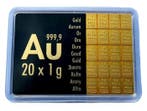 20 gram - Goud .999 - ESG / Valcambi SA - Met certificaat