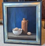 Sietse Wiersma (1950) - Stilleven met kan en schaal eitjes, Antiek en Kunst