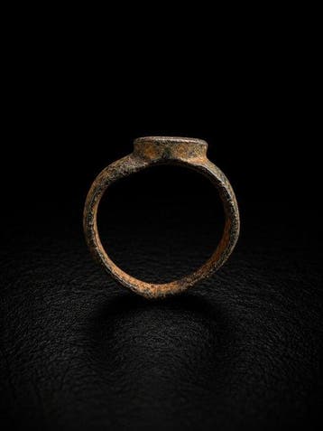 Médiéval Bronze Bague - du XIIe au XVe siècle de notre ère