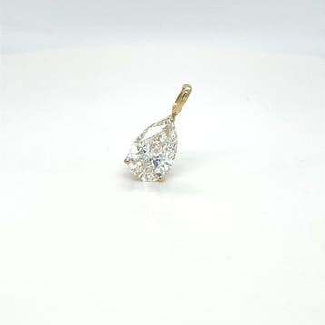 Zonder minimumprijs - Hanger - 14 karaat Geel goud - 1.04ct.