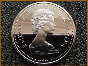 Canada. Elizabeth II. 1 Dollar 1975 Cowboy on Rodeo-100