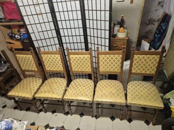 Chaise (5) - Bois, Soie