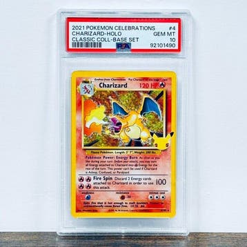 Pokémon Graded card - Charizard Holo 4 – Pokémon - PSA 10, Nieuw