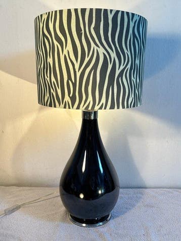 Zijlstra - Tafellamp - Glas, Chroom, Staal, Textiel
