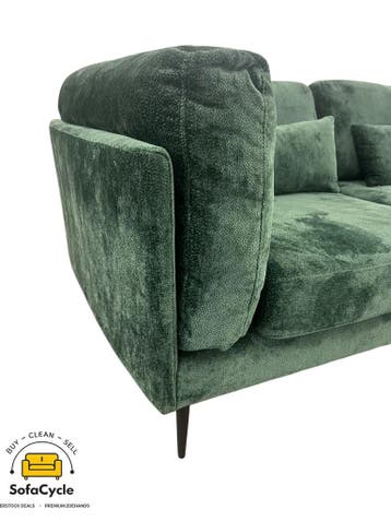 Ruime hoekzetel groen in stof, hoek R – overstock, Verzenden, Nieuw