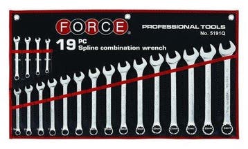 Steekringsleutelset Spline M6-M24mm 19-delig, Verzenden