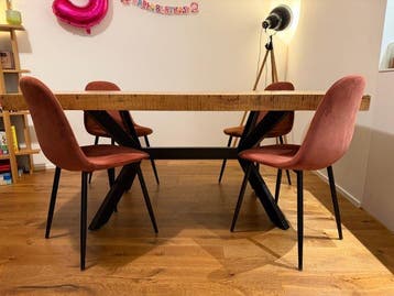 Eettafel - Hout, Metaal, Nieuw