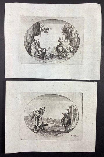 Jacques Callot (1592-1635), da - 2 tavv. dai Capricci di