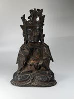 Rare statue de Guanyin en bronze doré - - Chine - Qing ou