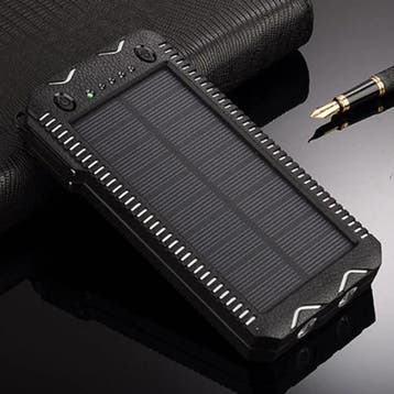 Solar Powerbank met 2 Poorten 80.000mAh - Ingebouwde Zaklamp, Verzenden