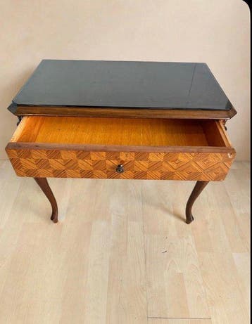 Kabinet - Hout, Glas - Inlegwerk uit de vroege jaren 1900