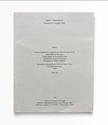 Diego Maradona - Carte du menu