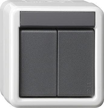 Gira 2-punts KNX drukknop opbouw grijs - 516230, Verzenden, Nieuw