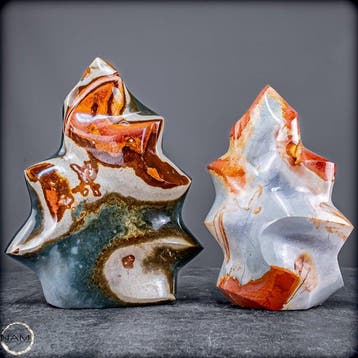 Kunstvolle polychroomjaspis- Vlammen uit Madagaskar- 2267.28