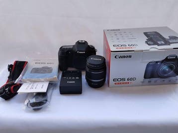 Canon EOS 60D DSLR Camera + EF-S 18-55mm IS Lens | Excellent, Nieuw