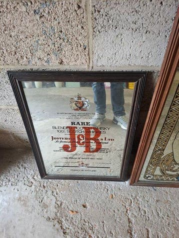 Wandspiegel (3) - Glas - 3 vintage spiegels - JB Whiskey -