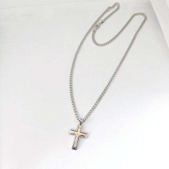 Zonder minimumprijs - Halsketting - 18 karaat Zilver, Geel, Handtassen en Accessoires, Kettingen