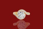 Ring - 14 karaat Geel goud - 2.54ct. tw. Diamant (Lab-grown)