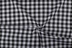 Geruite stof zwart 18mm geruit - Katoen stof 10m op rol, Hobby en Vrije tijd, Verzenden, Nieuw