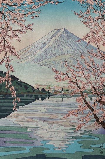 Kawaguchi-ko no Fuji  (Mount Fuji and Lake Kawaguchi) -