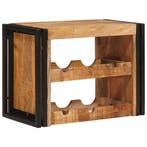 vidaXL Wijnrek Bruin 60 x 45 x 33 cm Massief Ruw Mango Hout, Verzenden, Nieuw