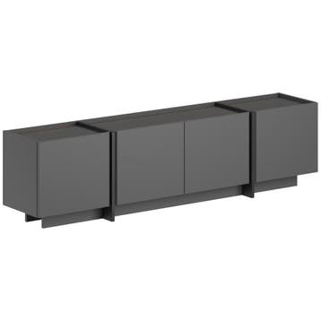 Evila TV-meubel - Zwart/Antraciet - Nieuw/Ongebruikt -, Huis en Inrichting, Verzenden, 150 tot 200 cm, Nieuw, Scandinavisch