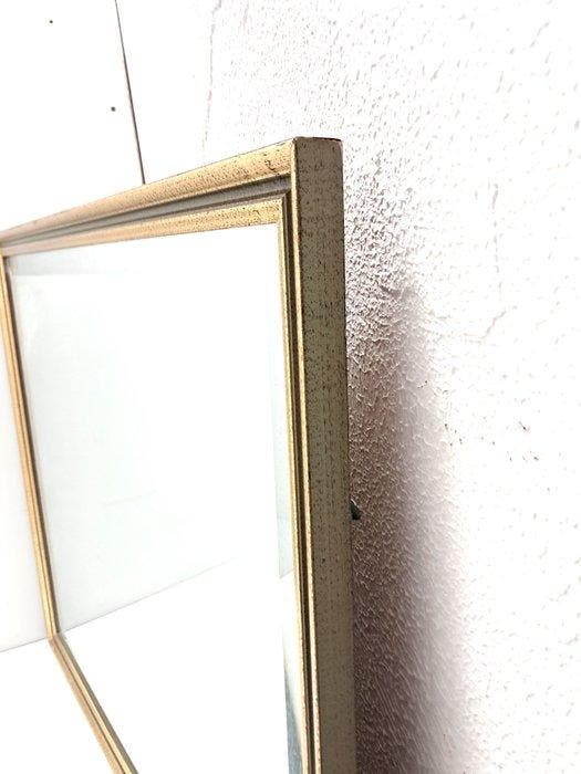facet geslepen - Spiegel - Glas, Hout - 64 cm 3,8 kg, Antiquités & Art, Curiosités & Brocante