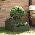 vidaXL Tuin Plantpot Olijf Groen 60 x 60 x 50 cm Koudgewalst, Tuin en Terras, Verzenden, Nieuw