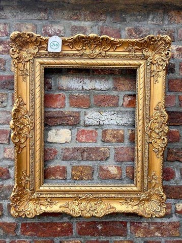 Lijst - 248. Antieke goud vergulde schilderijlijst. Voor
