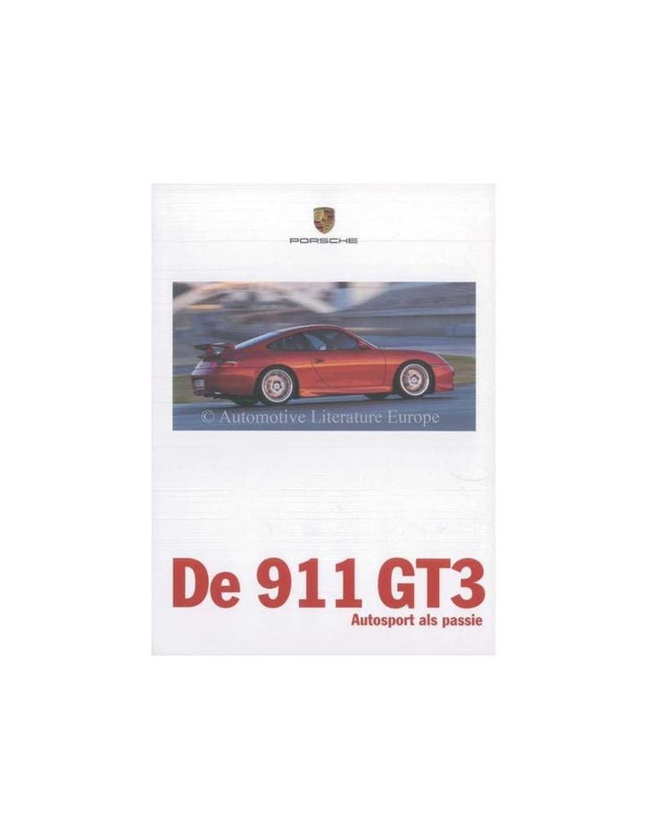 1999 PORSCHE 911 GT3 BROCHURE NEDERLANDS, Boeken, Auto's | Folders en Tijdschriften, Ophalen of Verzenden