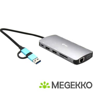 I-tec USB 3.0 USB-C/Thunderbolt 3x Display Metal Nano Dock, Computers en Software, Verzenden, Nieuw