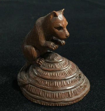 Fine Japanese Antique/Vintage Carved Boxwood Katabori