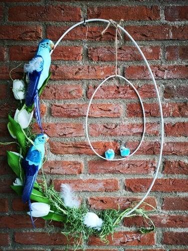 Papegaai op clip Blauw 25 cm per stuk, Maison & Meubles, Accessoires pour la Maison | Plantes & Fleurs artificielles
