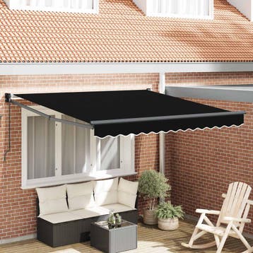 vidaXL Uitschuifbare luifel Zwart 300 x 250 x 165 cm, Verzenden, Nieuw