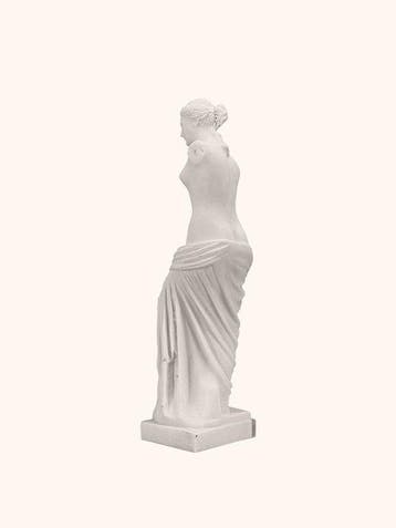 Beeld, Afrodite dea greca scultura in marmo - 31 cm - Marmer