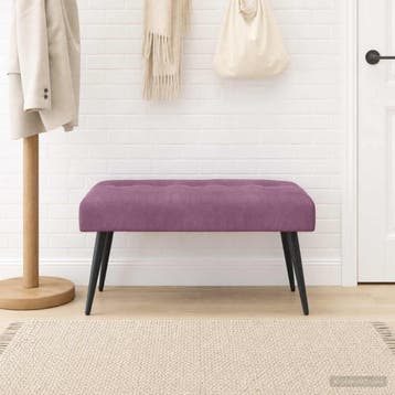 vidaXL Bank met knopen tufting Paars 80 x 40 x 46 cm fluweel, Verzenden