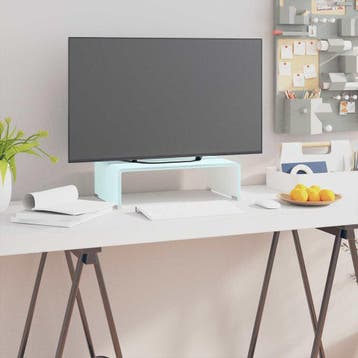 vidaXL Tv-meubel/monitorverhoger 40x25x11 cm glas groen, Verzenden, Nieuw