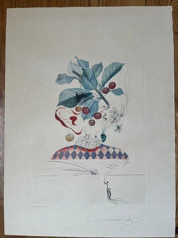 Salvador Dali (1904-1989) - Cerises Pierrot, Antiquités & Art