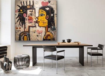 Eric Brumette - KISS ME LIKE BASQUIAT 58 - Toile L - LIMITED