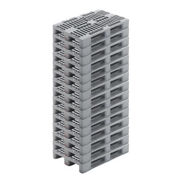 H1 hygiene pallet 1200x800x160mm grijs nieuw Per stapel, Ophalen of Verzenden