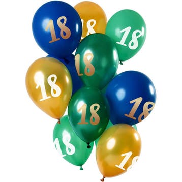 Ballonnen 18 Jaar Mix 30cm 12st, Verzenden, Nieuw