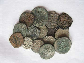 Islamitische Rijk (middeleeuws) Lot of 15 Æ coins 8th, Postzegels en Munten