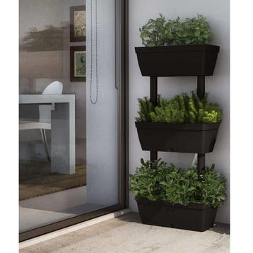 vidaXL Plantenbakken 6 st 100 cm antracietkleurig, Tuin en Terras, Verzenden, Nieuw